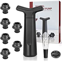 MUSCCCM Tapones Reutilizable Set de Vino Para El Vacío-Con 1 Bomba de Vacío - 6 Tapón de Vino de Vacío y 1 Vertedor de…